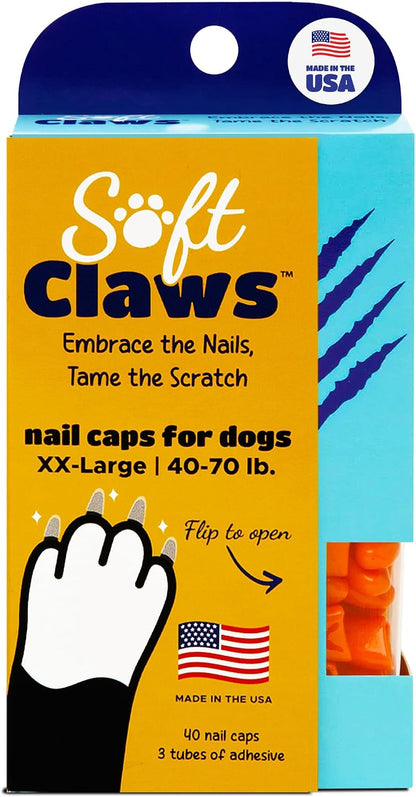 Soft Claws Nail Caps for Dogs with Non-Slip Design Made in USA - 40 Dog Nail Covers for Long-Lasting Protection of Floors and Furniture - Gold, XX-Large - Image 12