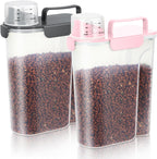 LEAWALK 5-7Lbs Dog Cat Food Storage Container with Upgraded Large Nozzle BPA-free, 4 Snap Seals Plastic Pet Food Storage Containers with Handles are Easy to Clean and Carry - Image 12