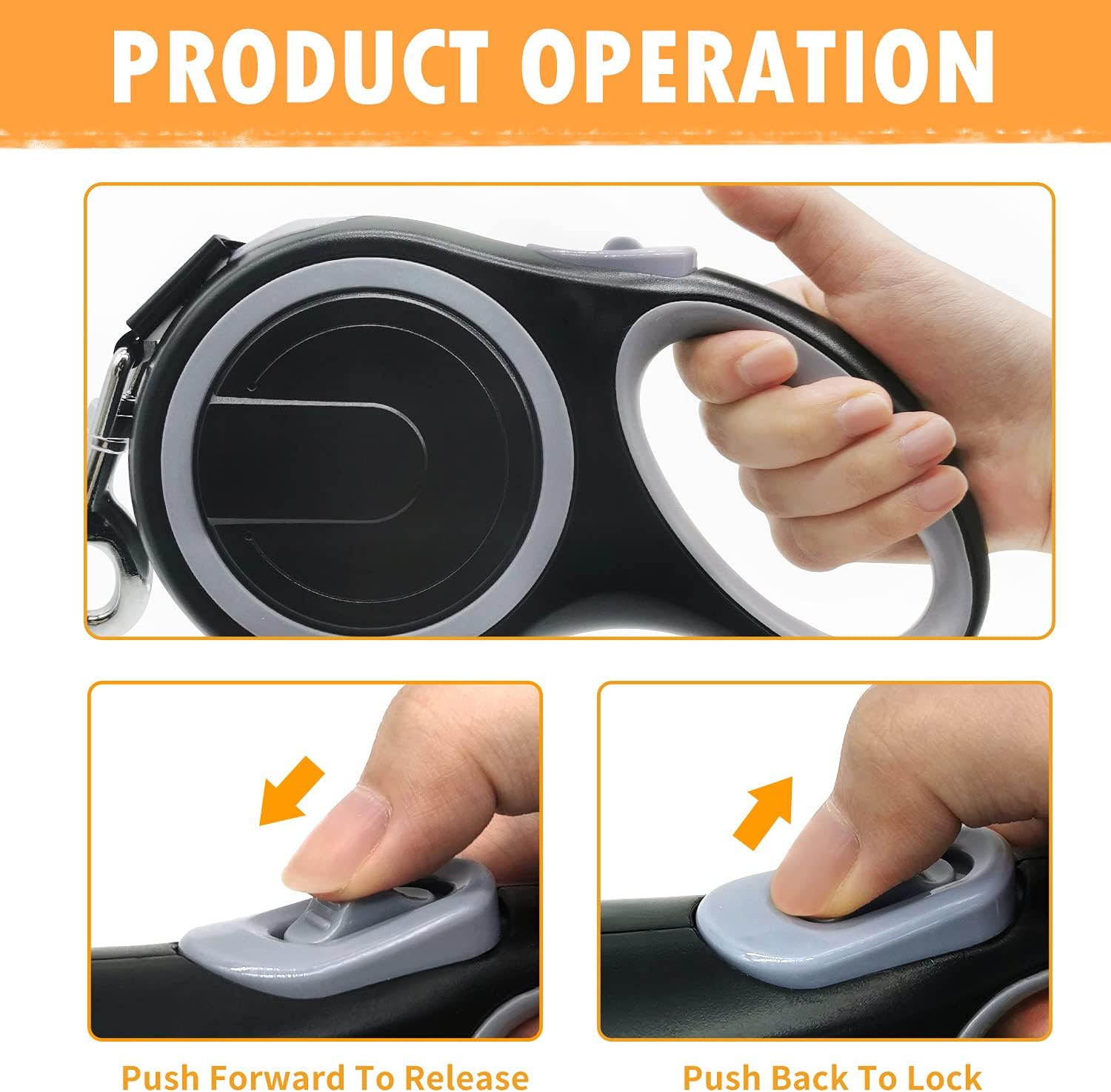 Durable nylon tape and tangle-free mechanism of 26ft dog leash