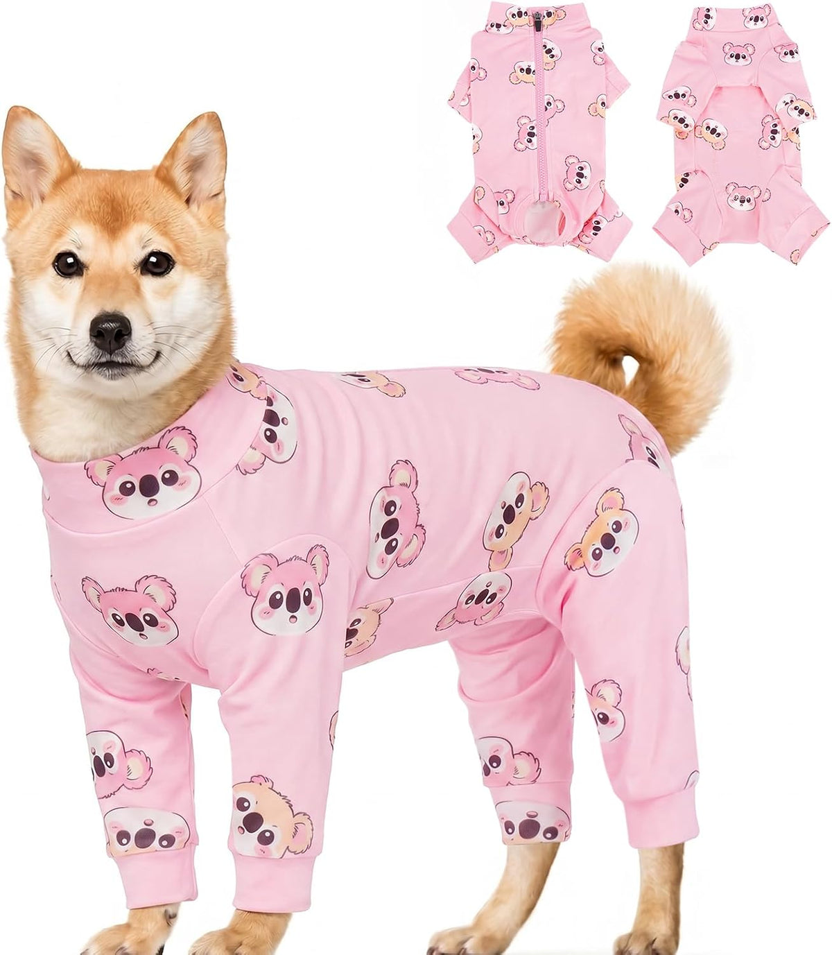 Kuoser Recovery Suit for Medium Dogs After Surgery, Long Sleeve Dog Surgery Recovery Suit, Dog Onesie for Abdominal Wounds Skin Disease, Green M - Image 9