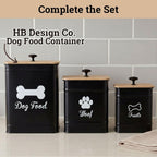 Medium and large dog treat canisters side by side