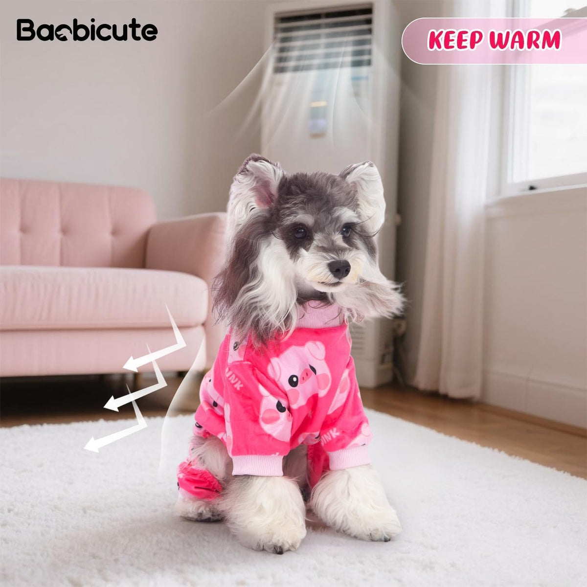 BAOBICUTE pet jumpsuit detailed fabric texture high quality soft polyester