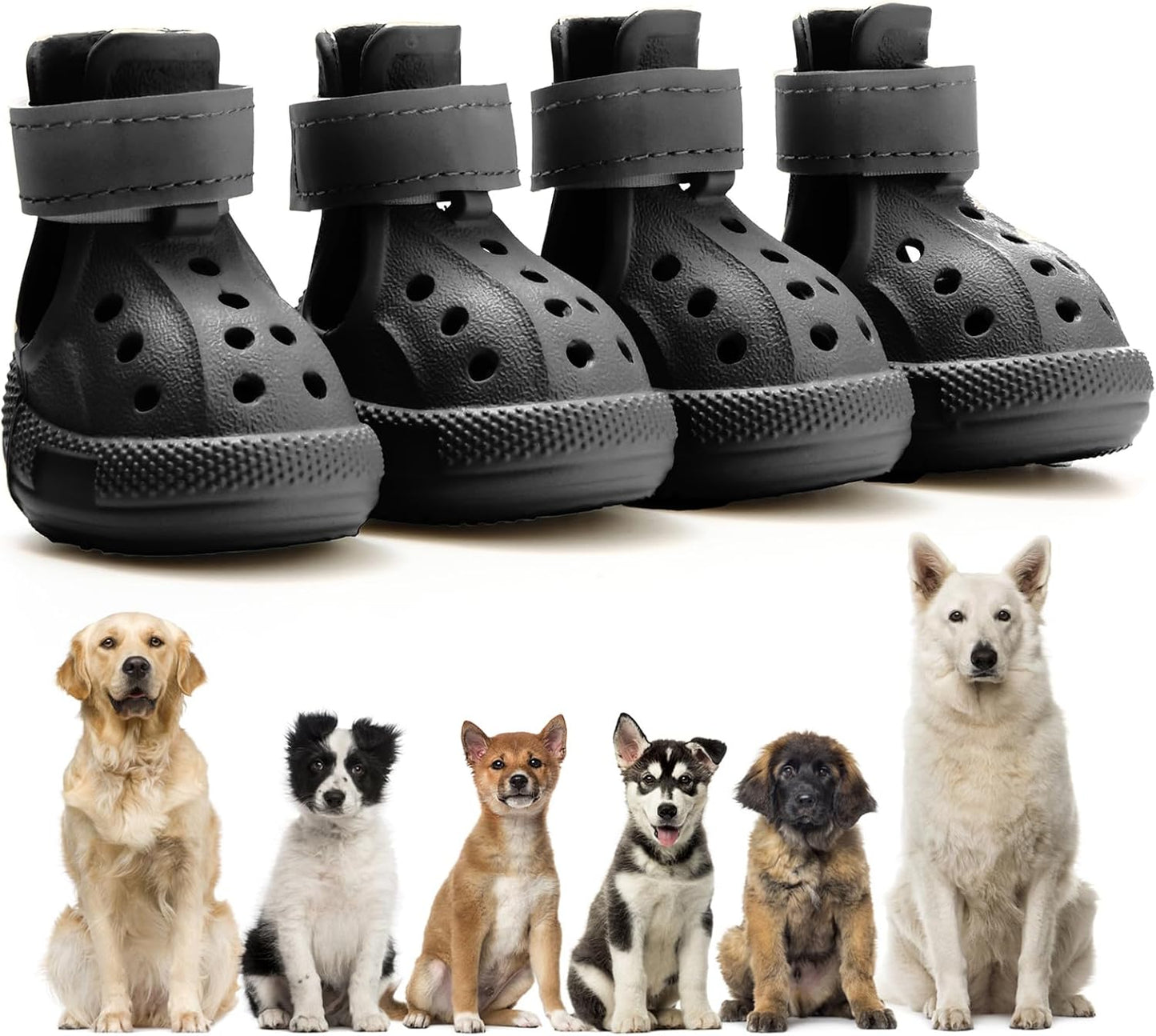 Dog Shoes for Hot Pavement,Non-Slip Waterproof Breathable Easy to Clean Put On and Take Off Dog Boots,Paw Protector for Hot Summer Roads Winter Snow (Pink, Size 8:(3.15"x2.56")(L*W)) - Image 10