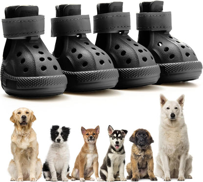 Dog Shoes for Hot Pavement,Non-Slip Waterproof Breathable Easy to Clean Put On and Take Off Dog Boots,Paw Protector for Hot Summer Roads Winter Snow (Pink, Size 8:(3.15"x2.56")(L*W)) - Image 10