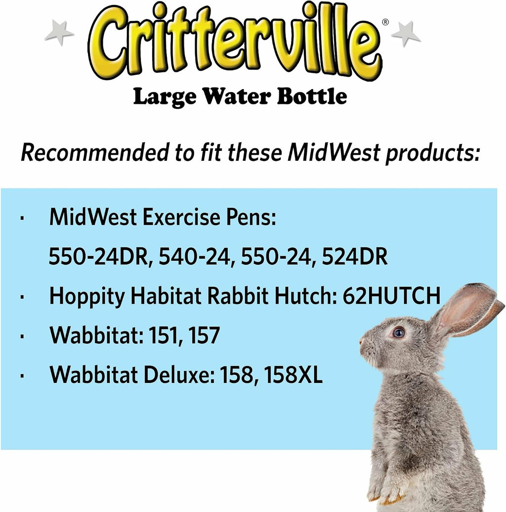 MidWest pet water bottle packaging and included accessories