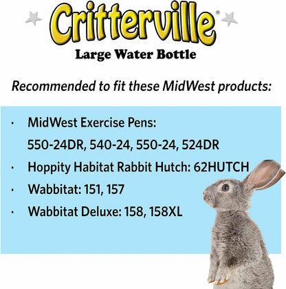 MidWest Homes for Pets Large Animal Water Bottle | Ideal for Hamsters, Mice, Guinea Pigs & Rabbits, Large - Image 7