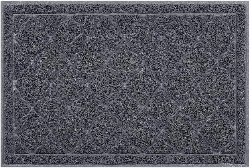 Unipaws cat litter mat inside a cat washroom enclosure