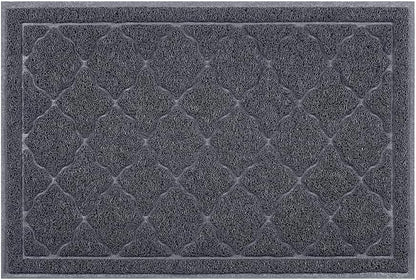 Unipaws cat litter trapping mat trapping wooden and clay litter particles easily