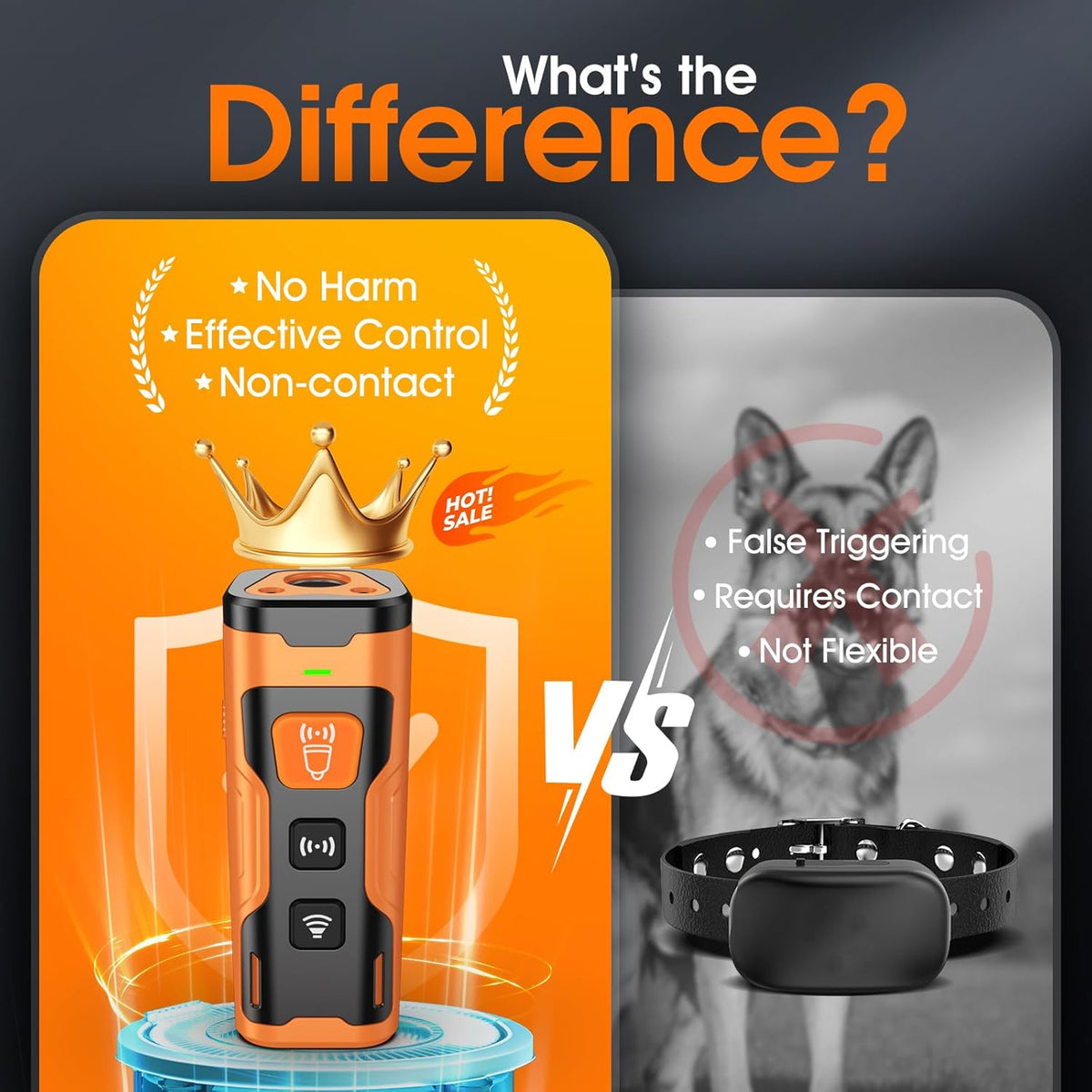 USB-C rechargeable bark deterrent for pet owners