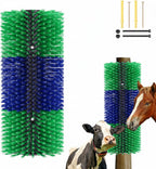 3 Pack Livestock Scratching Brush Itch Relief Horse Scratching Post Self-grooming Goat Scratcher with Durable Screws for Horse Pony Goat Sheep Pig Donkey (Blue and Red) - Image 12
