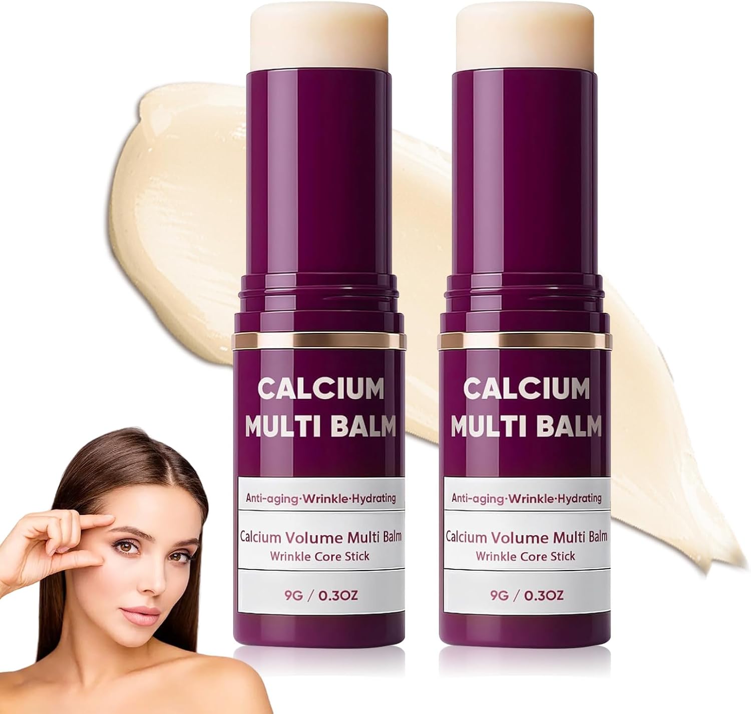 Maggidea Calcium Multi Balm front view showing the twin pack anti aging skincare sticks.
