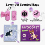 Durable 9x13 inch purple puppy waste bags for hygienic outdoor walk cleanups.