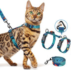 Halypet cat harness and leash set front view escape proof pet gear