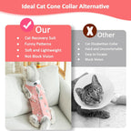 Two piece cat recovery suit set displayed on flat surface
