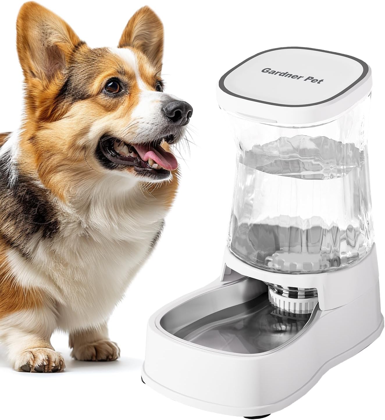 Gardner Pet Automatic Dog Water Dispenser Gravity Stainless Steel Water Waterer Feeder, 100% BPA-Free Large Capacity Water Feeding Bowls for Medium & Large-Sized Dogs Cats Other Pets -(1 Gallon) - Image 12