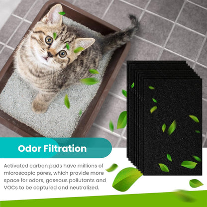 MEDUWEDU odor control filter pads package highlighting the high density carbon distribution.