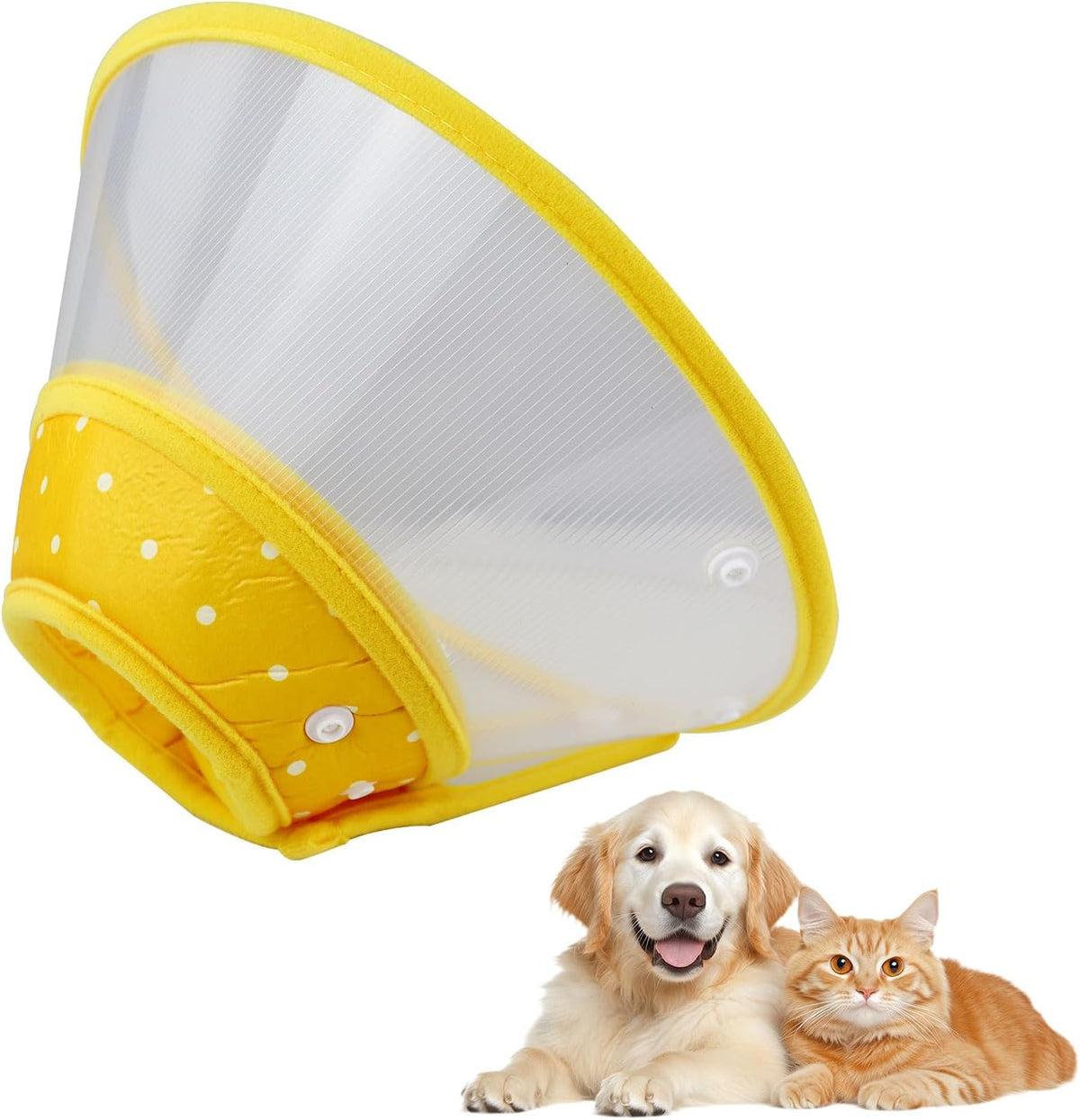 Andiker imported premium soft edge pet cone collar back view