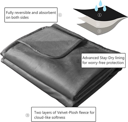 Waterproof furniture protector for sofa protection against dog and cat spills.