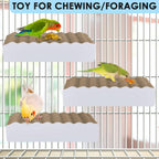 Bird claw grinding platform installed in wire cage