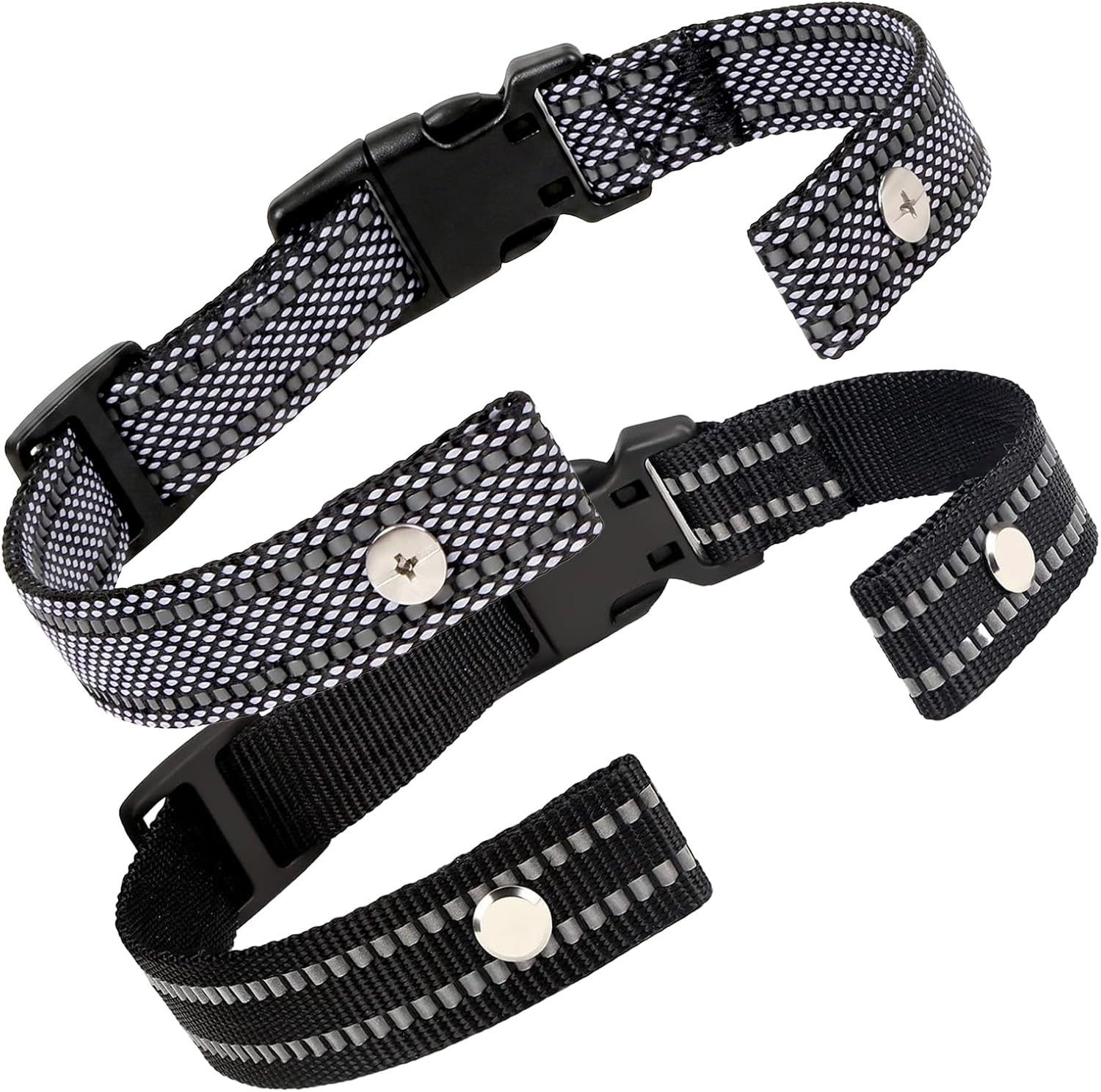 Collar Replacement Strap, Reflective Replacement Nylon Collar Strap Dog GPS Training Bark Receiver Collars, Durable Adjustable E Collar Straps for Small Medium Large Dogs, Black - Image 10
