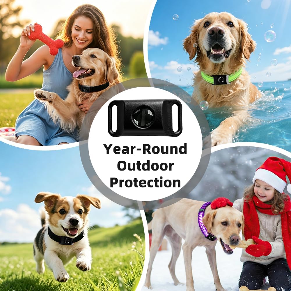 Detailed view of silicone attachment for dog collar pendant