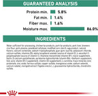 Royal Canin feline weight loss wet food nutritional profile
