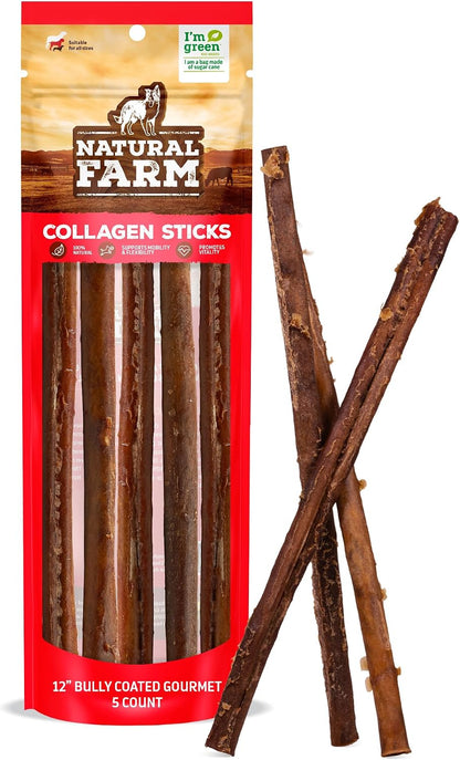 Natural Farm Bully Coated Gourmet Collagen Sticks (4 Inch, 25 Pack) - Real Bully Beef Coated, 95% Natural Collagen Dog Chews, Supports Healthy Joints, Skin & Coat - Best for Small & Medium Dogs - Image 11
