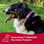 Coastal Pet SecureAway red nylon collar protector on white background