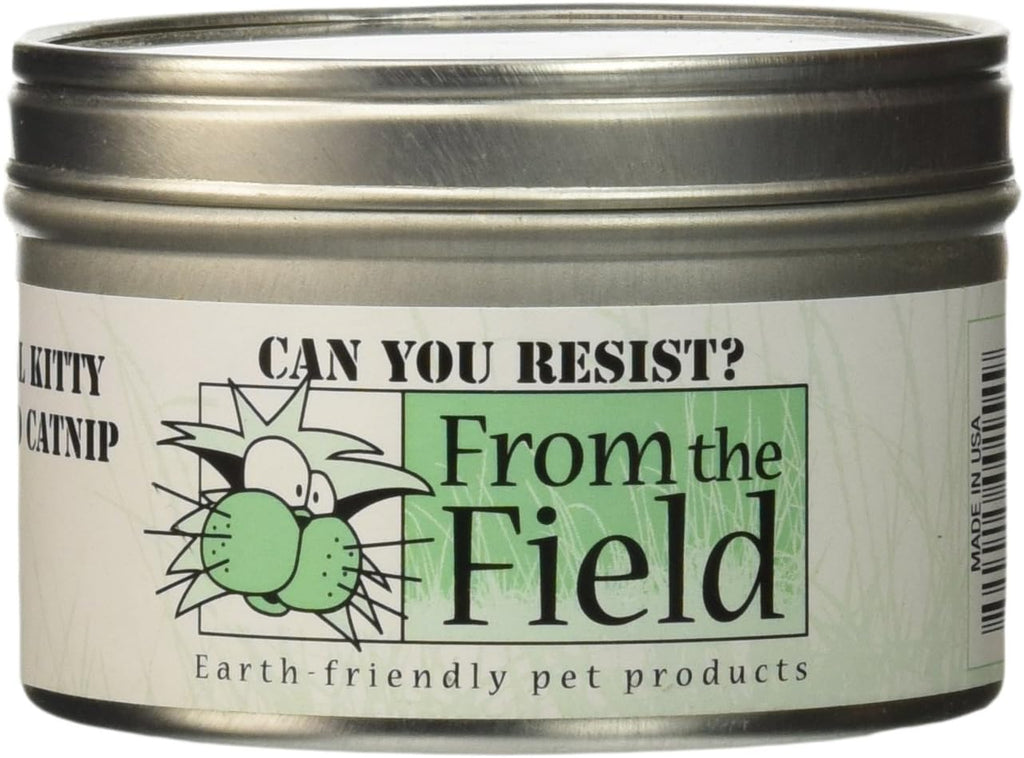 From The Field catnip bulk bag next to refillable cat toys