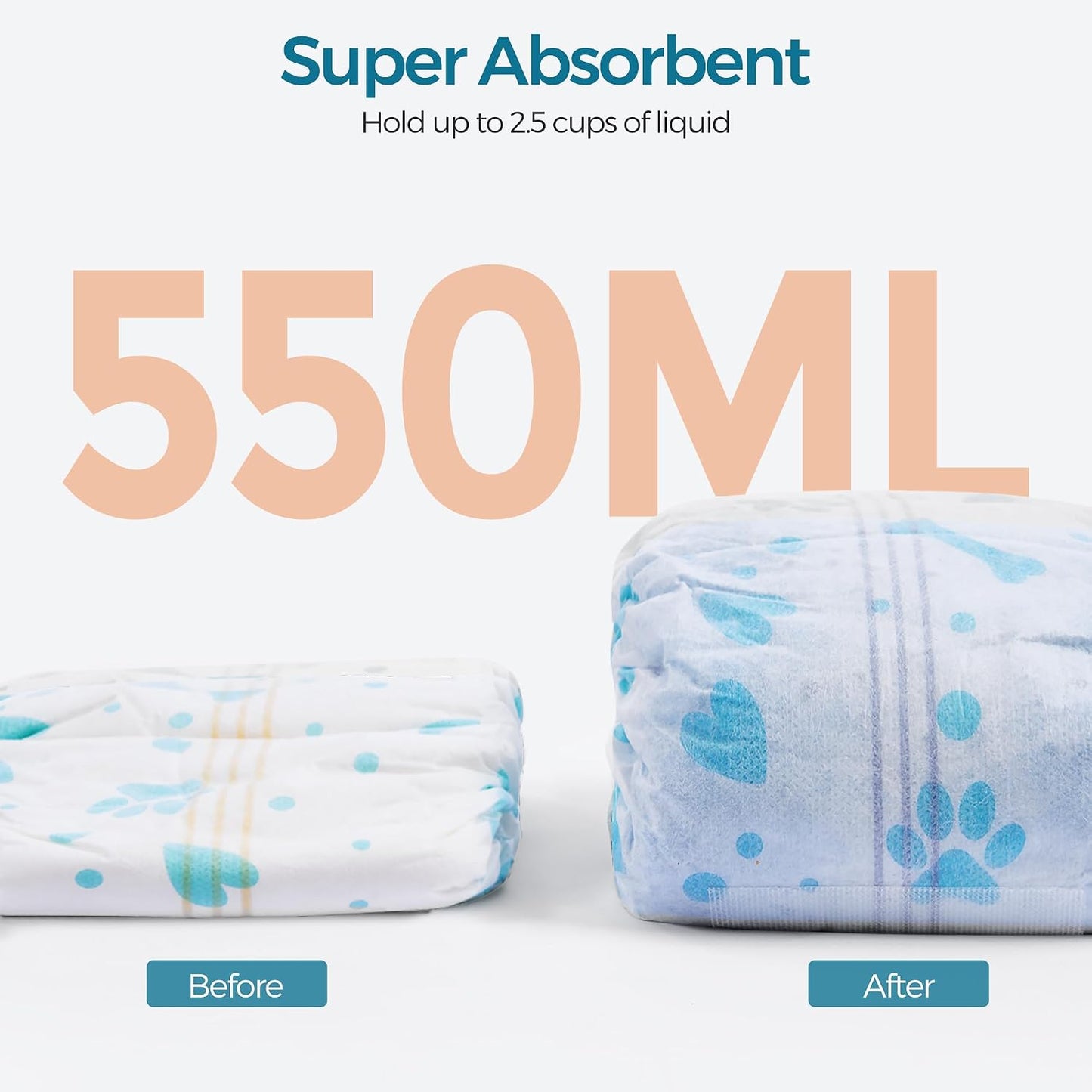 A small Chihuahua puppy comfortably wearing the Bestle disposable male dog wrap indoors.