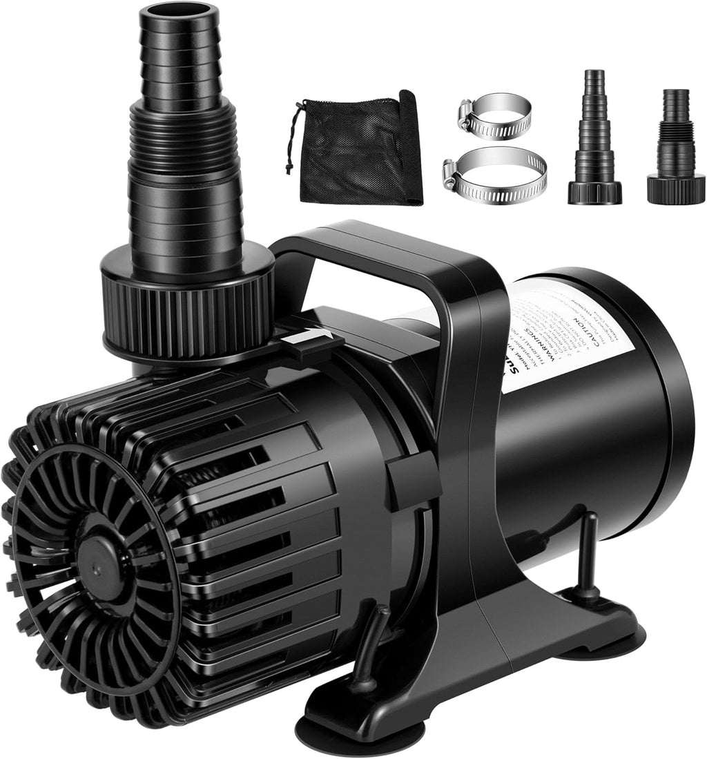VIVOHOME 120W Submersible Water Pump front view showing the black ABS outer shell.