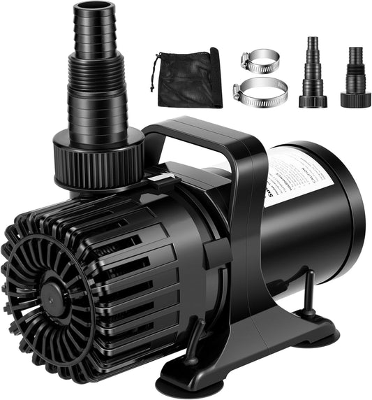VIVOHOME 120W Submersible Water Pump front view showing the black ABS outer shell.