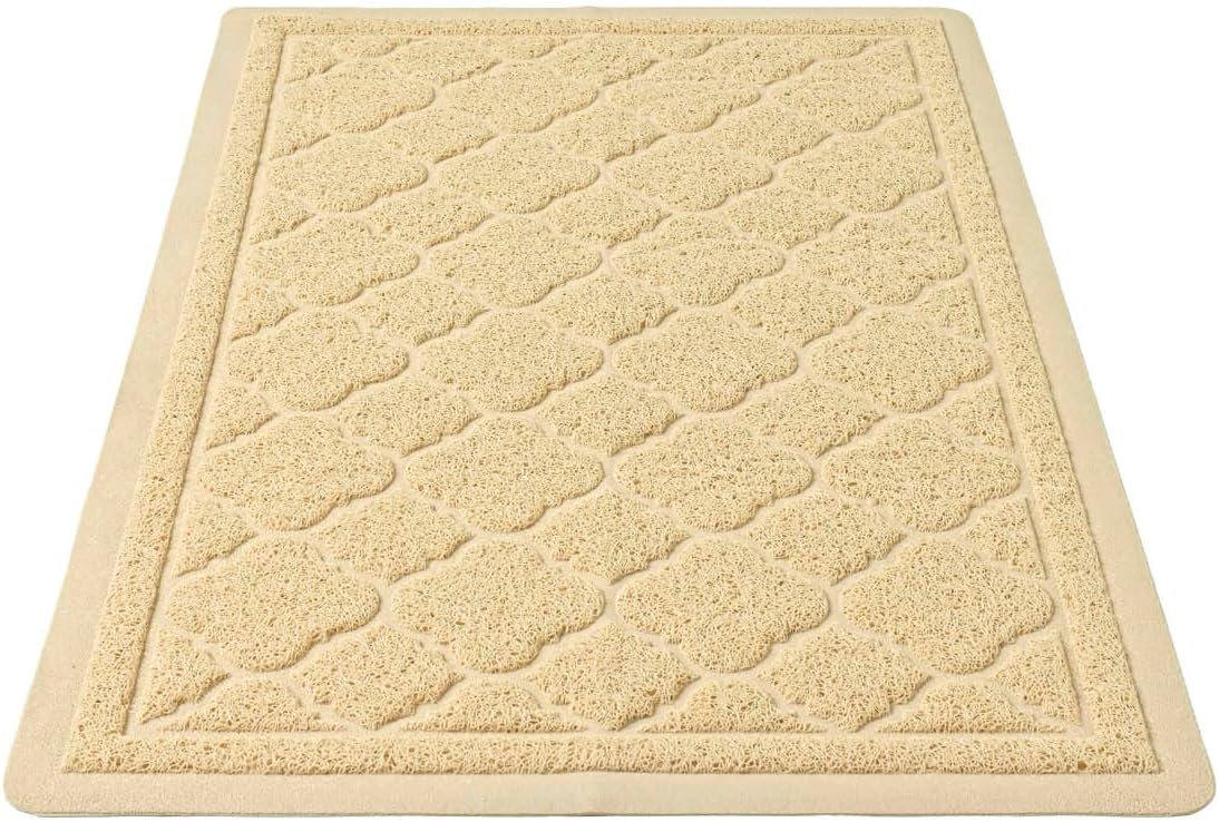 WePet Cat Litter Box Mat, Kitty Premium PVC Pad, Durable Trapping Rug, Phthalate Free, Urine-Resistant, Scatter Control, XXL 47 x 36 Inch, Grey - Image 14