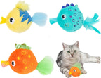 Catify by Best Pet Supplies Interactive Cat Toys - Plush, Motion-Activated & Squeaking Toys with Premium North American Catnip for Indoor Cats & Kittens - Squeaking Mice Set, Beige & Gray - Image 14