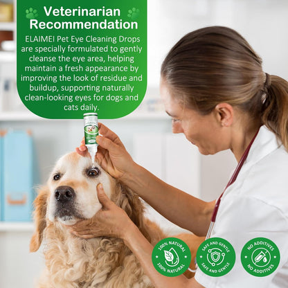 VOSIFSDIY dog pink eye symptoms relief drops showing instructions.