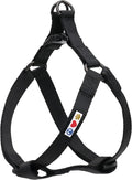 Pawtitas solid black step-in dog harness front view