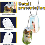 Adjustable metal ball chain necklaces paired with blank sublimation pendants