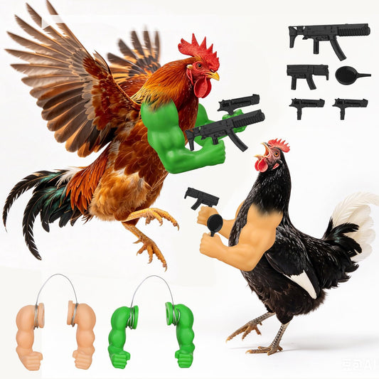 Enrichoice Zyronix chicken arms front view on a pet hen