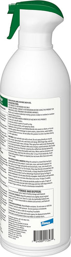 Close up of Advantage dog flea spray nozzle and application label
