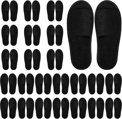Tideme 24 pairs disposable spa slippers front view