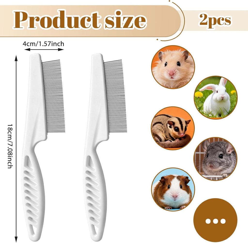 Stainless steel fine tooth comb for small animals