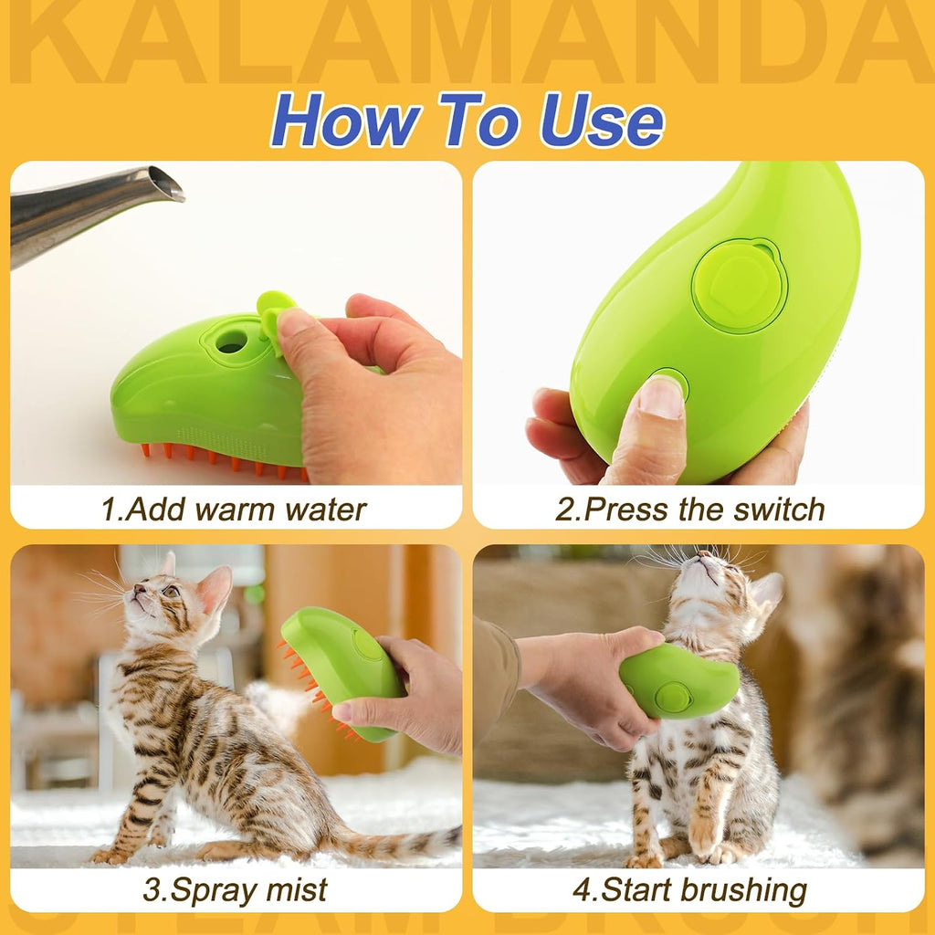 USB charging cable port on the rechargeable Kalamanda pet cleanser brush