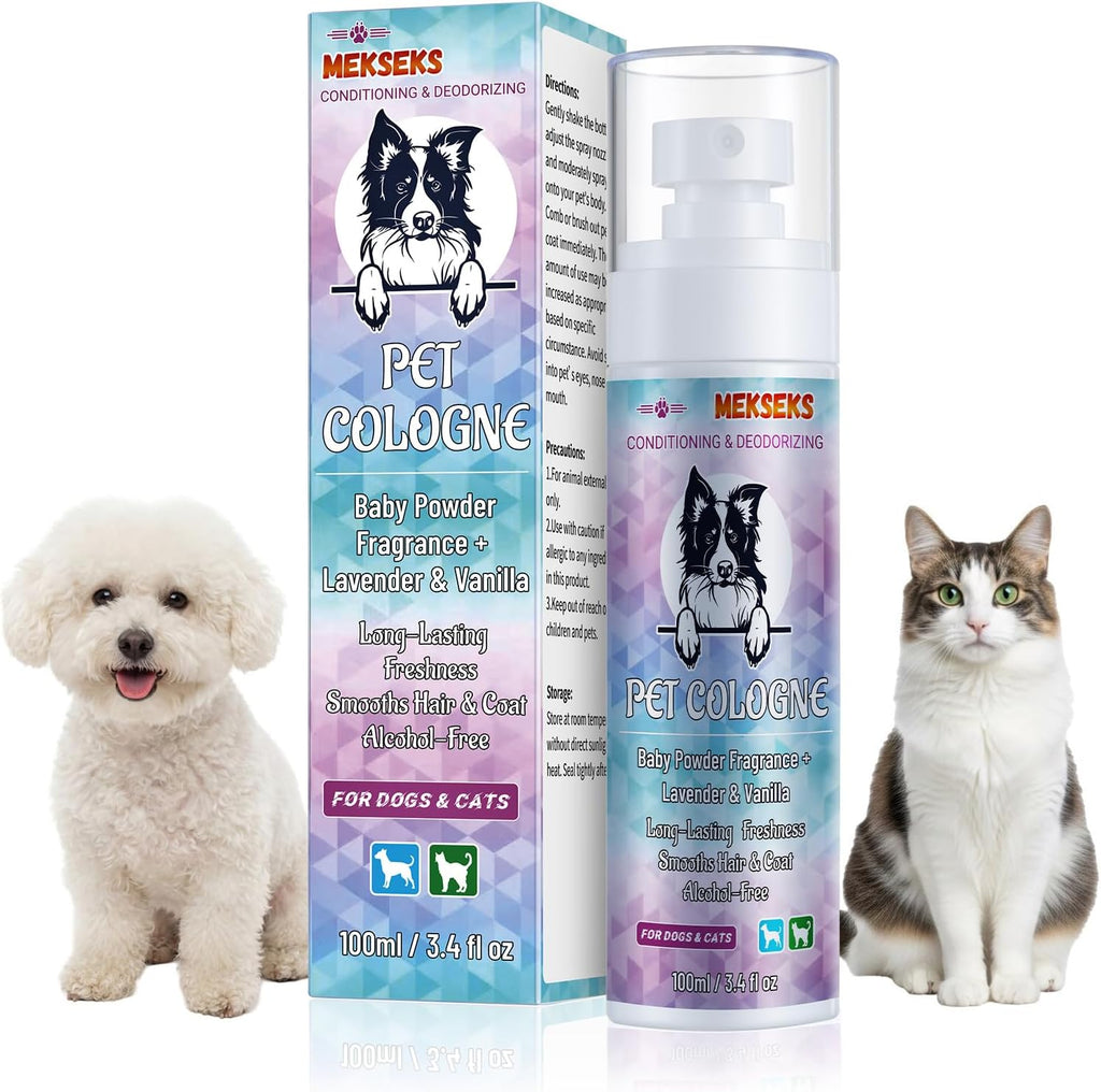 Compact 3.4 fluid ounce travel size pet deodorizer bottle.