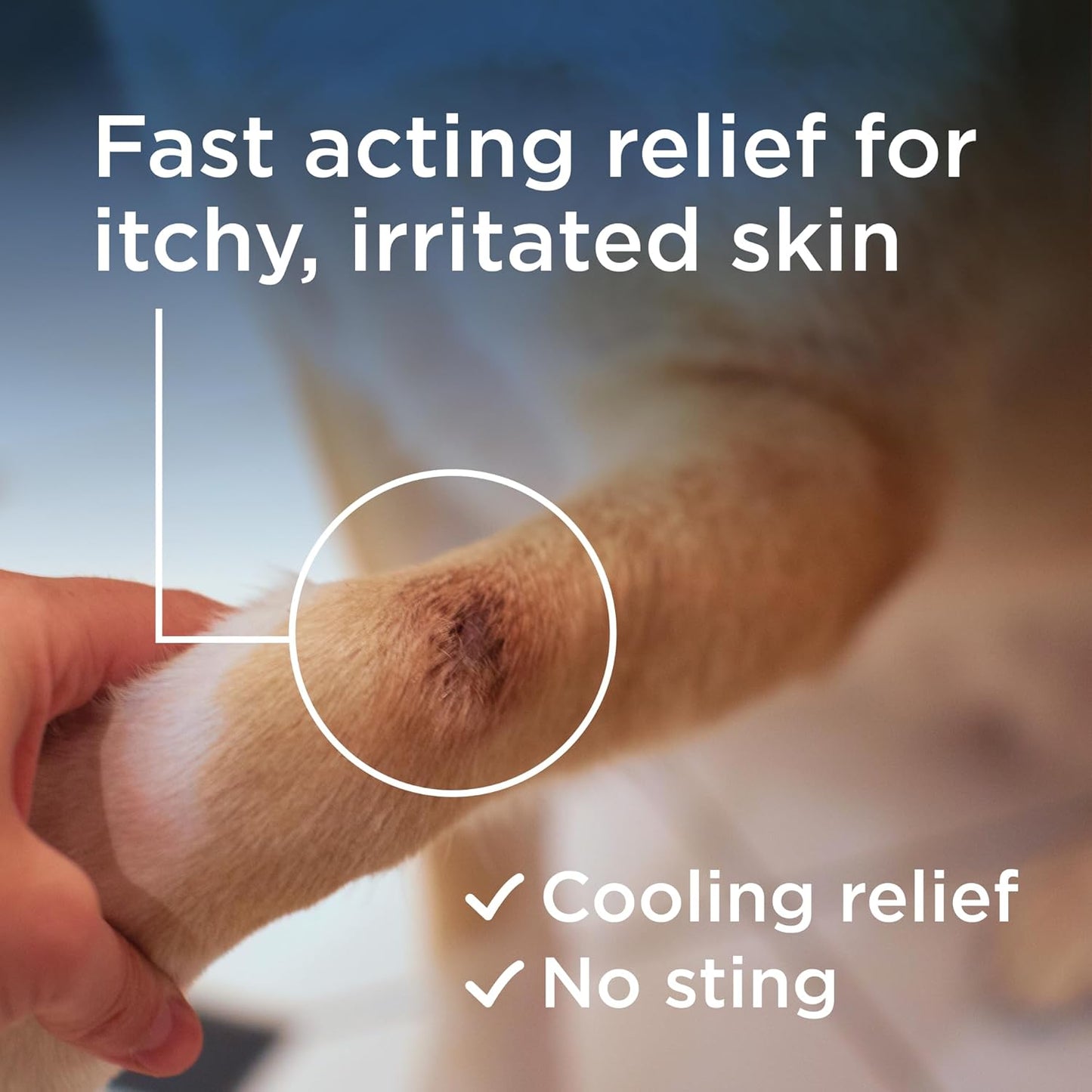 Wondercide pet rescue spray bottle showing ingredient facts and details