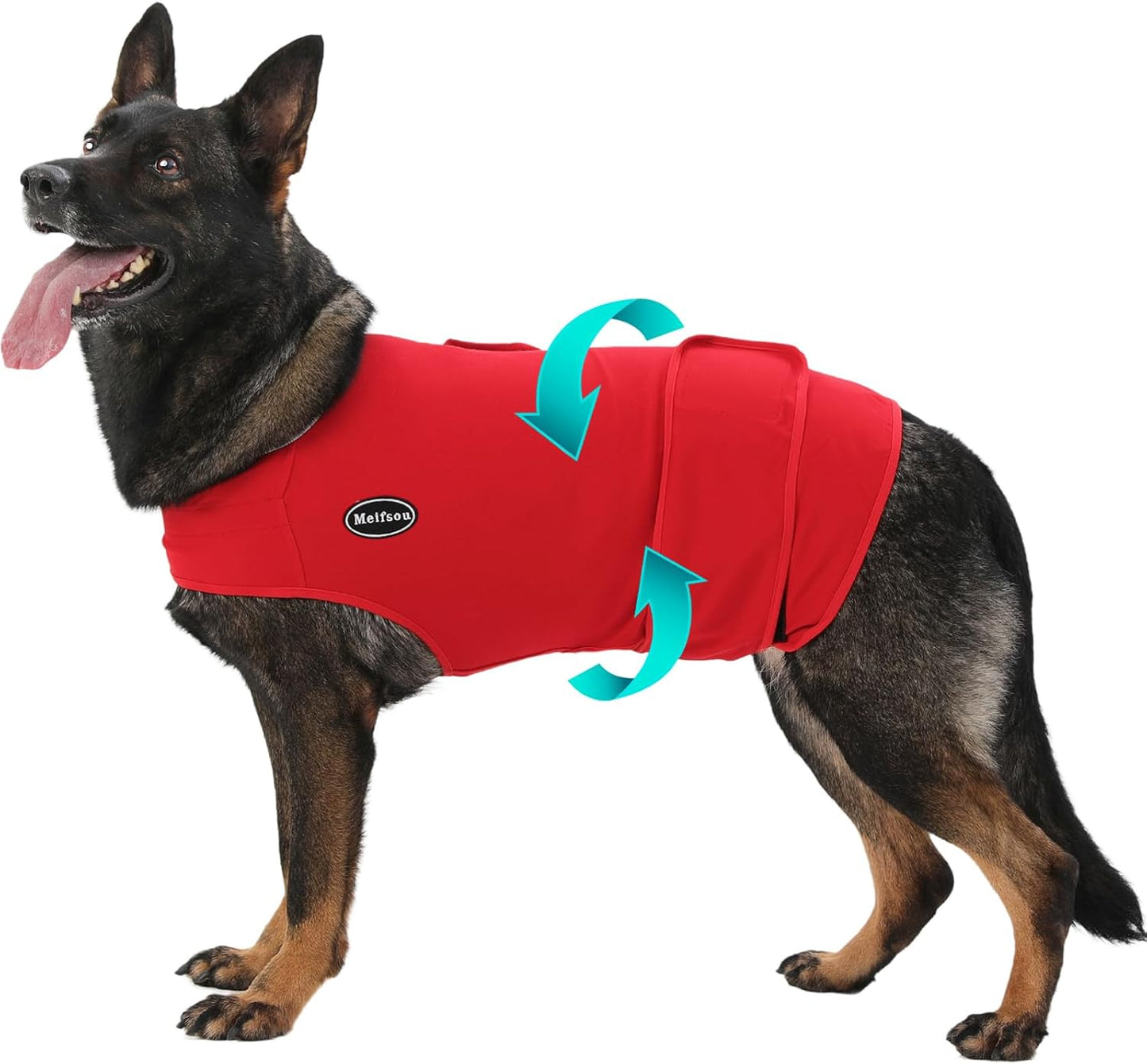Meifsou Dog Anxiety Vest, Skin-Friendly Thunder Jacket for Dogs, Dog Calming Shirt for Thunder, Fireworks, Vet Visits and Separation - Keep Pet Calm Without Medicine, Fit for Small Medium Large Dogs - Image 10