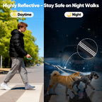 Convertible 3 in 1 dual pet leash showing detached single dog walking setup.