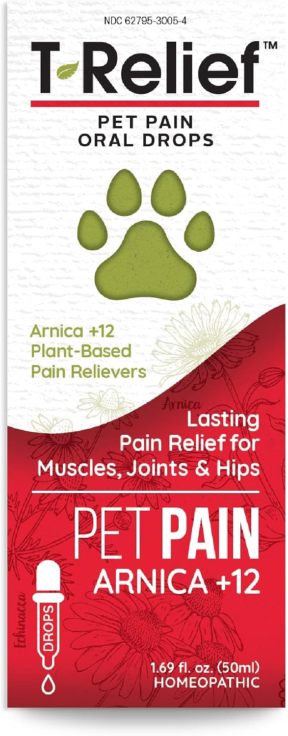 T-Relief Pet Pain Oral Drops full packaging set for dogs cats and horses