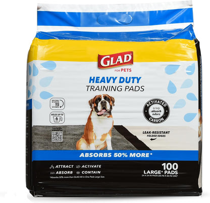 Glad puppy training pads with built-in pheromone attractant for easy indoor potty training