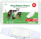 Pack of 150 disposable booster inserts showcasing universal fit for female dog period panties.