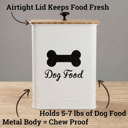 Airtight bamboo lid with rubber seal for pet food storage